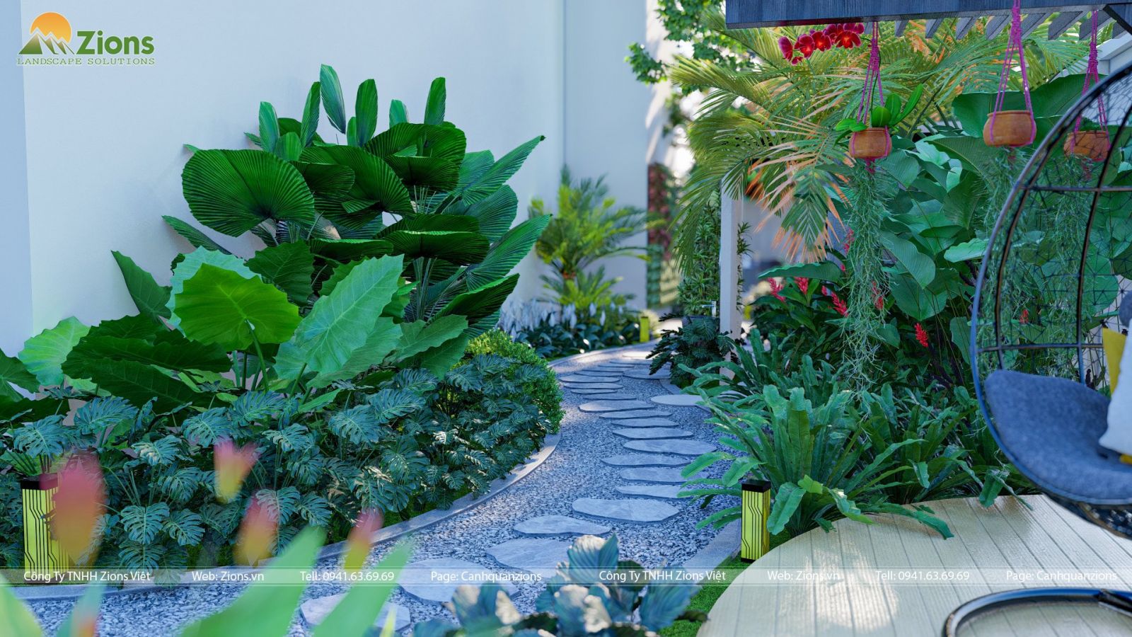 ý tưởng thiết kế vườn bên hông nhà 
